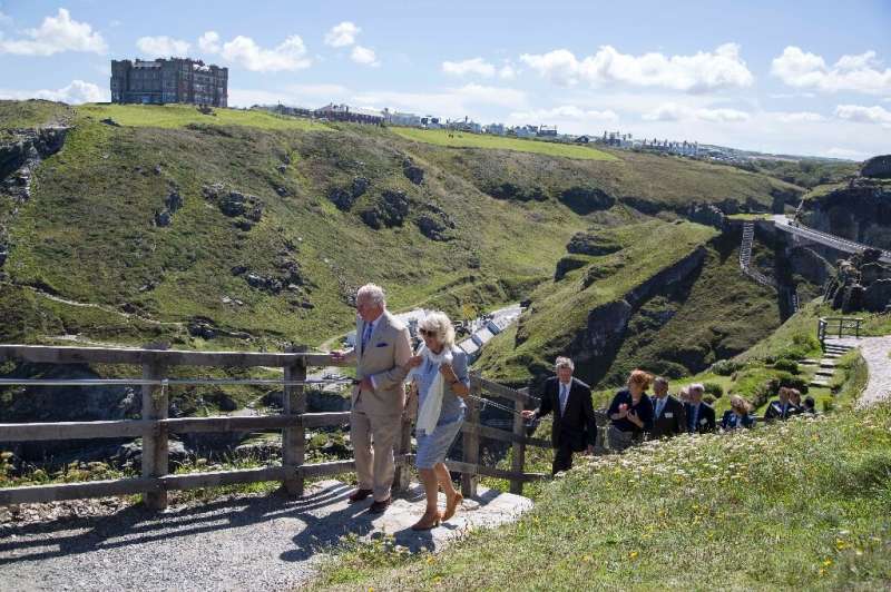 Tintagel Castle in Cornwall was visited by Britain's new king Charles III and his wife Camilla in 2020