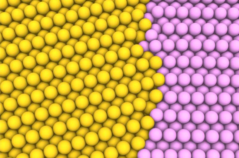 Tracking real-time atomic movement between crystal grains in metals