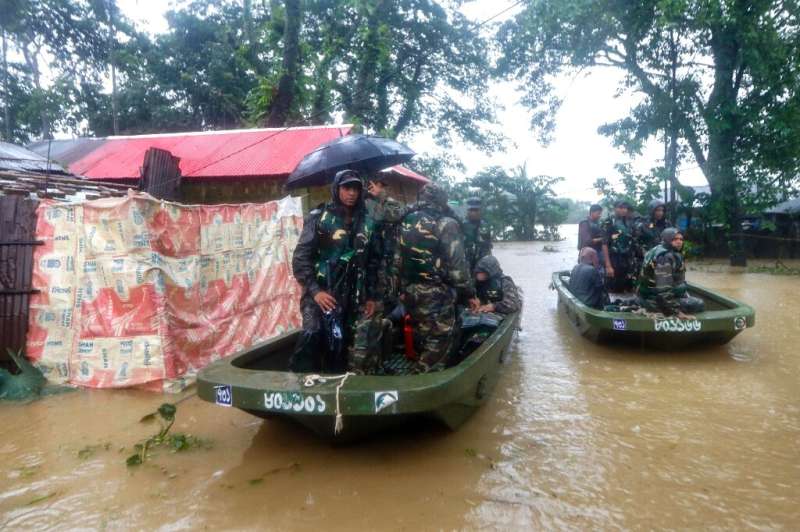Troops have been sent to evacuate people from flooded areas in Bangladesh