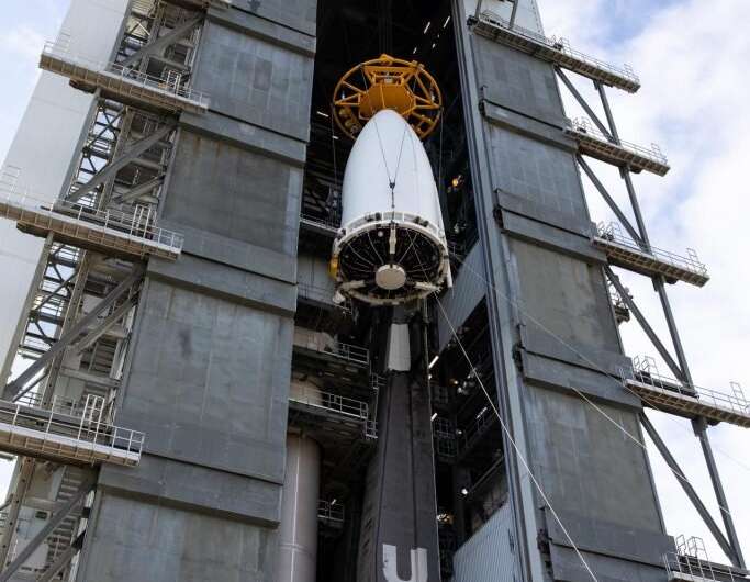 ULA Atlas V rocket topped off with NOAA’s GOES-T satellite