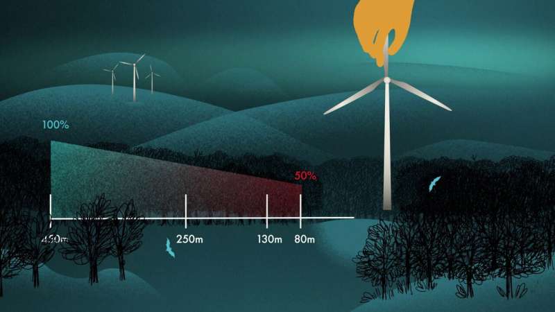 Ultrasonic detectors reveal the detrimental effect of wind turbines at forest sites on bats