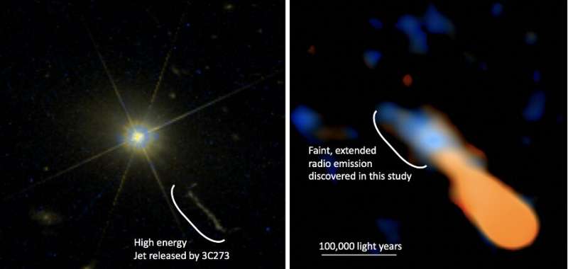 Eine unbekannte Struktur in der Galaxie, die durch kontrastreiche Aufnahmen entdeckt wurde