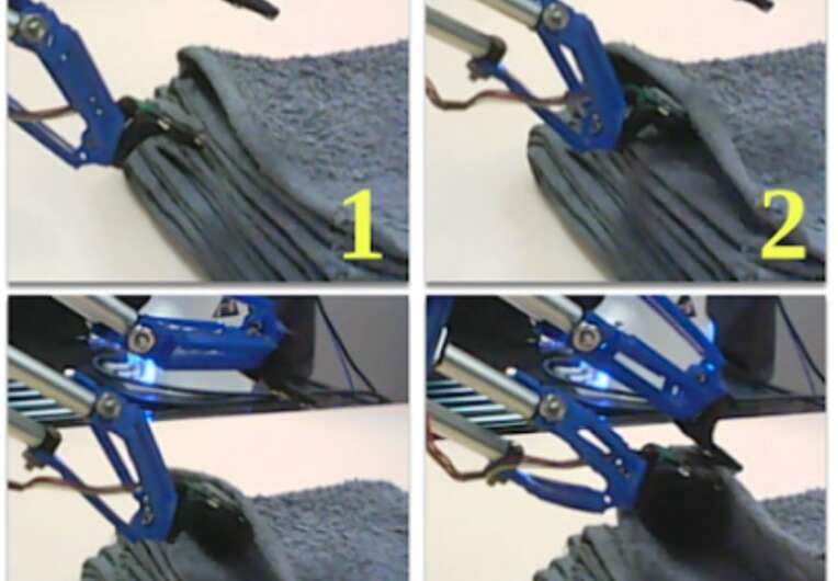 Using tactile sensors and machine learning to improve how robots manipulate fabrics 