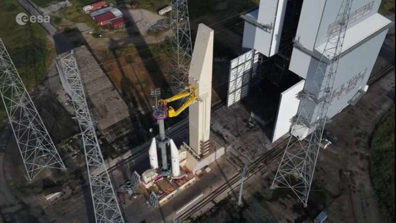 Video: Ariane 6 cryo-arms test mimics liftoff