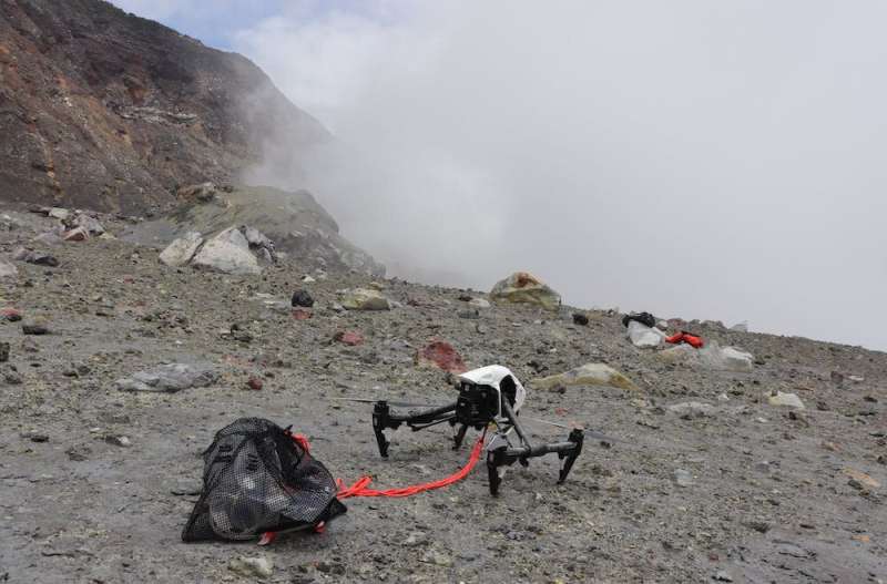 We can use drones to get in and learn more about active gas volcanoes