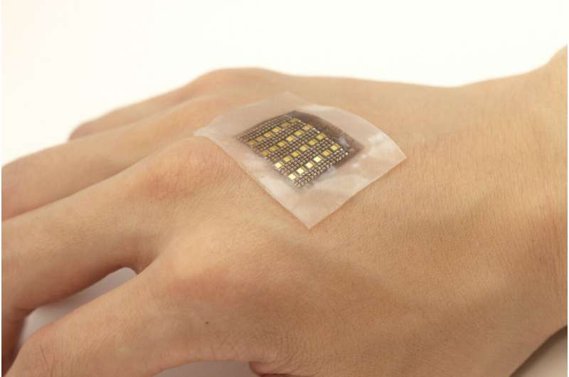 Wearable skin patch monitors hemoglobin in deep tissues