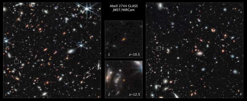 Космический телескоп Уэбба обнаружил ранние галактики, скрытые от Хаббла