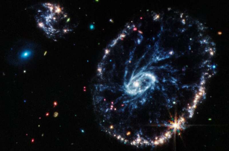 Телескоп Уэбба запечатлел красочную галактику Колесо Телеги