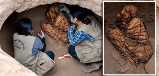 Well preserved pre-Incan mummy found in underground burial chamber