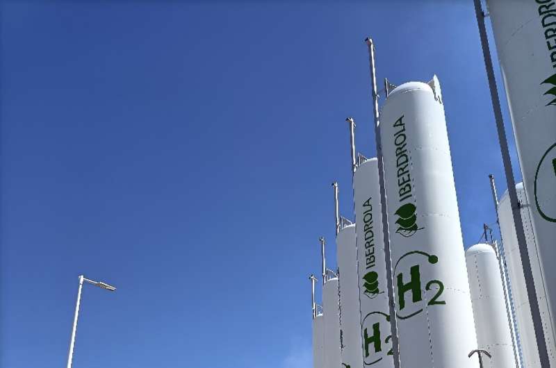 A green hydrogen plant built by Spanish company Iberdrola in Puertollano, Spain