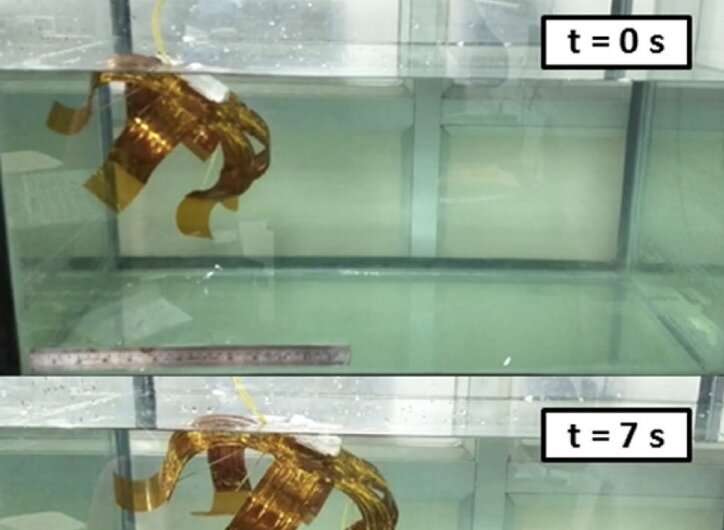 A polyiamide-based soft jellyfish robot actuated by a shape memory alloy