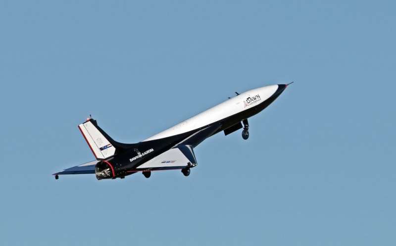 A rocket-powered spaceplane completes a successful test flight