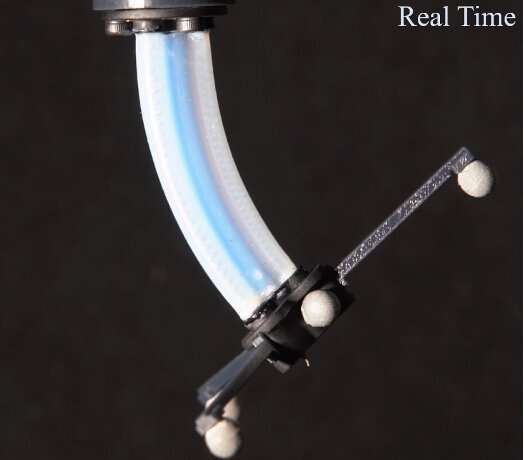 A soft robotic tentacle controlled via active cooling