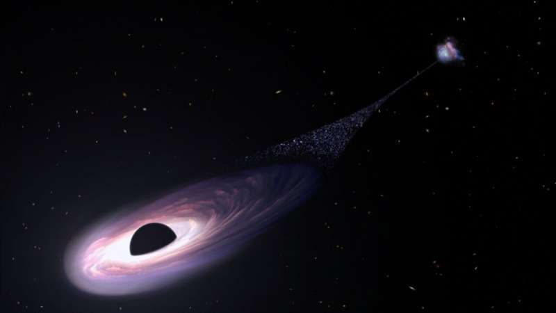 A Strange Streak Of Young Stars Is Evidence Of A Runaway Supermassive Black Hole, Study Finds