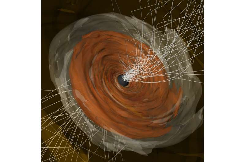 A Supermassive Black Hole's Strong Magnetic Fields are Revealed in a New Light