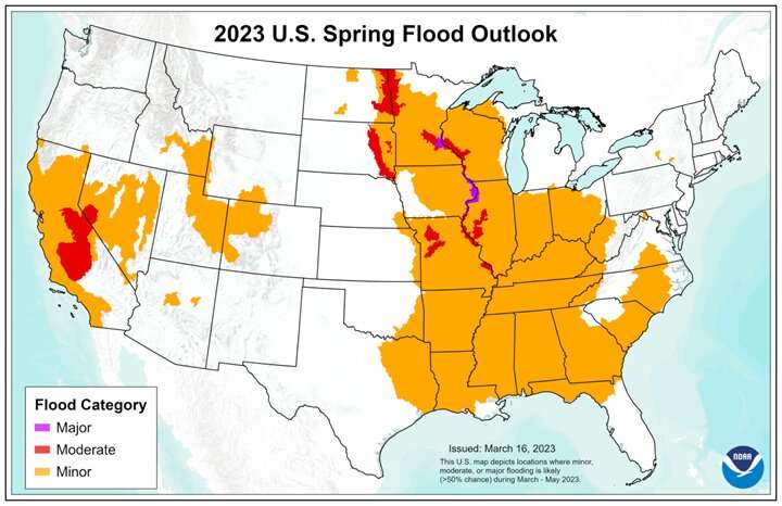 Add snow to spring flooding forecasts