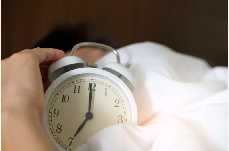 alarm clock older woman
