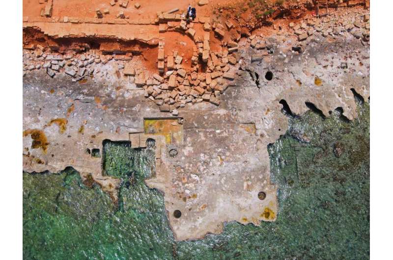 Archaeological sites at risk from coastal erosion on the Cyrenaican coast, Libya