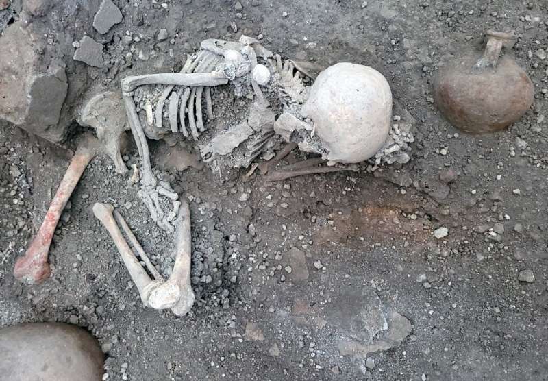 Archaeologists found two new skeletons during excavations at Pompeii, destroyed in AD 79