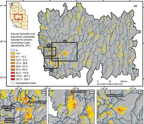 Arsenic contaminates private drinking water wells across the western Great Basin
