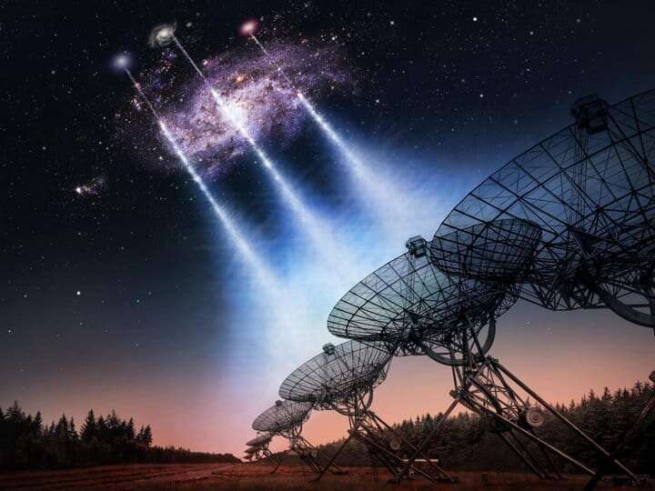 Astronomers discover fast radio bursts that skewer nearby galaxy