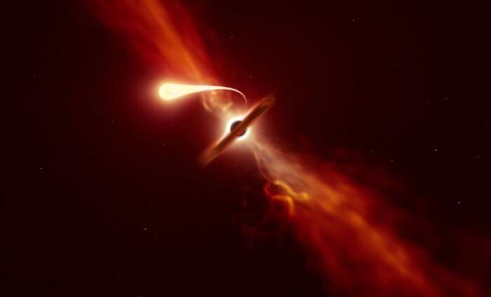 Astronomers witness energetic switch on of black hole