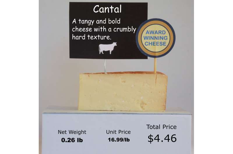 Award stickers and taste descriptions matter for artisanal cheese buyers, Oregon State research shows