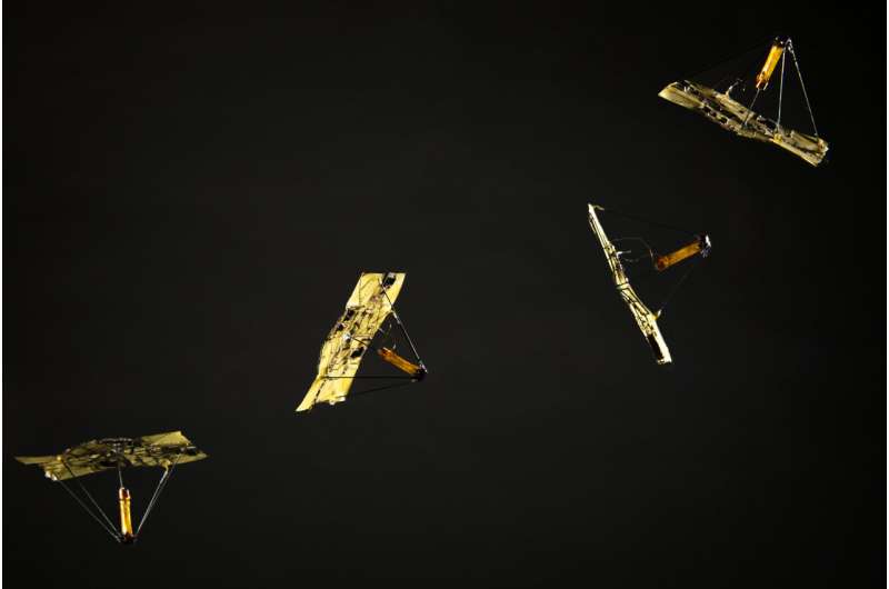 Battery-free robots use origami to change shape in mid-air