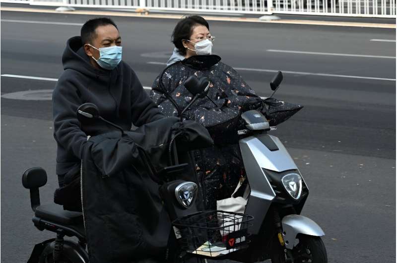 Beijing's concentrations of hazardous PM 2.5 particles were more than 20 times higher than World Health Organisation guidelines