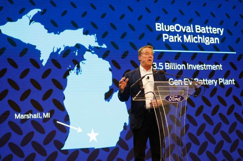 Bill Ford, Executive Chairman of Ford Motor Company, announces at a press conference that Ford will be partnering with the world