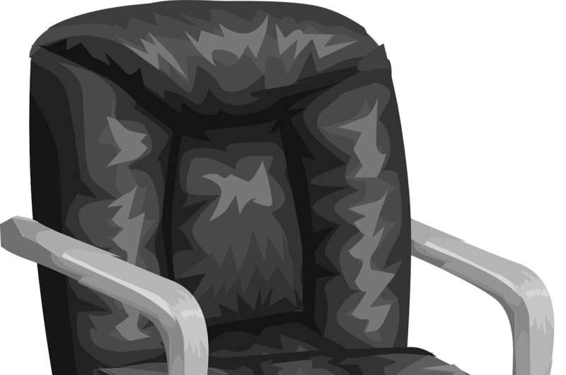 black leather chair
