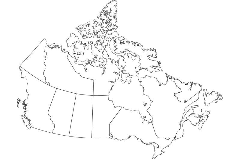 mapa de canadá