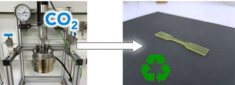 Capture or reuse CO2 as a chemical source for the production of sustainable plastics