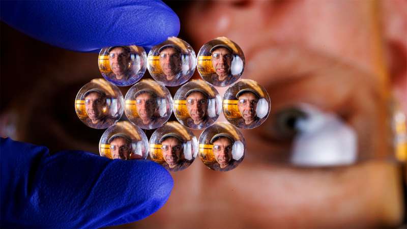 Chemists, engineers craft adjustable arrays of microscopic lenses