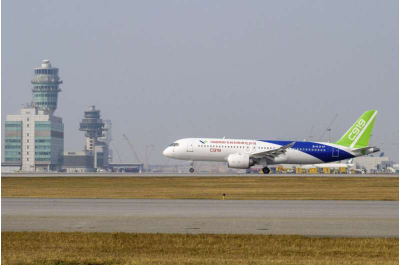 China's homegrown C919 aircraft arrives in Hong Kong in maiden flight outside the mainland