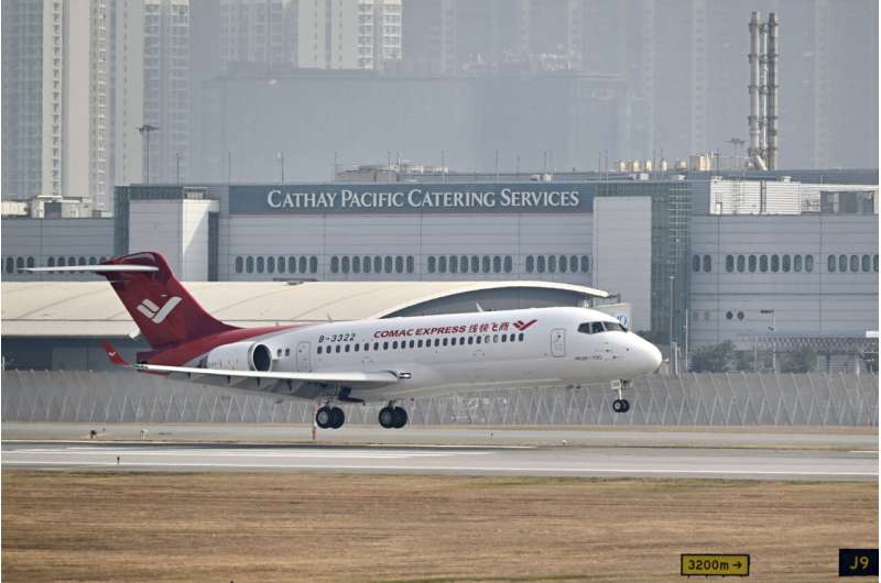 China's homegrown C919 aircraft arrives in Hong Kong in maiden flight outside the mainland