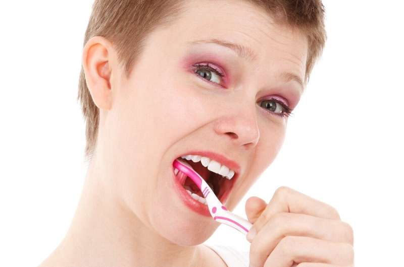 cleaning teeth