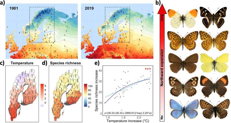 Climate change has increased diversity of butterflies in Sweden and Finland, may have major ecosystem consequences