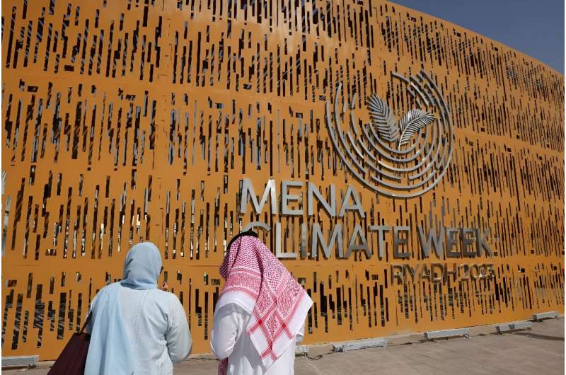 Climate talks are being held in the Saudi capital Riyadh ahead of the COP28 conference that will take place in Dubai in November