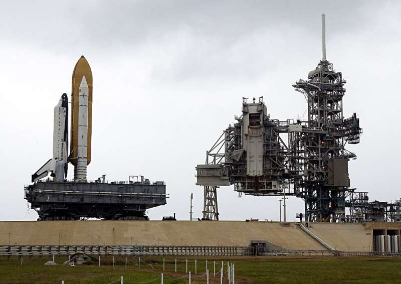 Columbia (pictured in December 2002 during preparations for what would turn out to be its final mission) was the oldest shuttle 