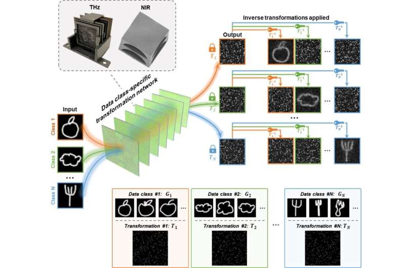 Data Class-Specific Image Encryption Using Optical Diffraction