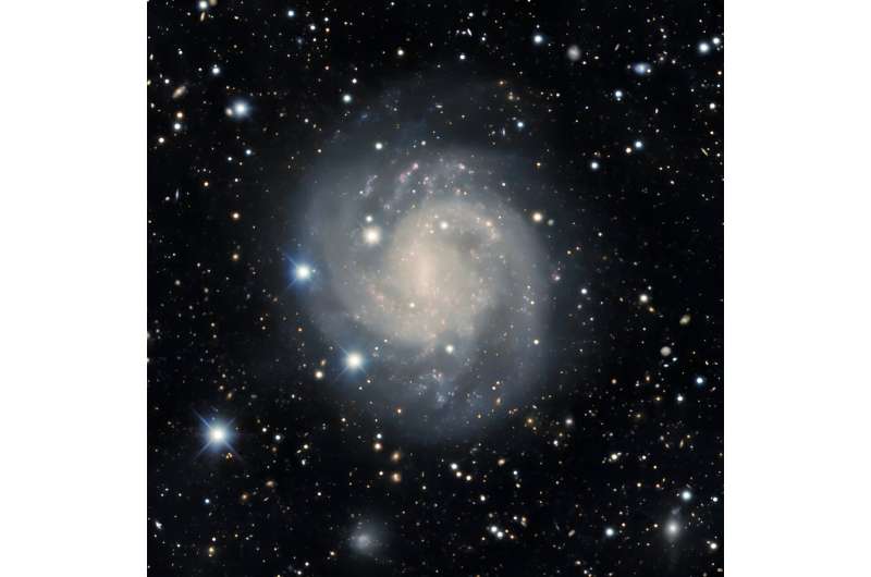 DECam captures the stunning layers of shell galaxy NGC 3923 and nearby gravitational lensing