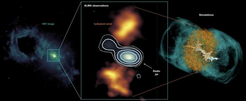 Discovery of relativistic jets blowing bubbles in the central region of the Teacup Galaxy