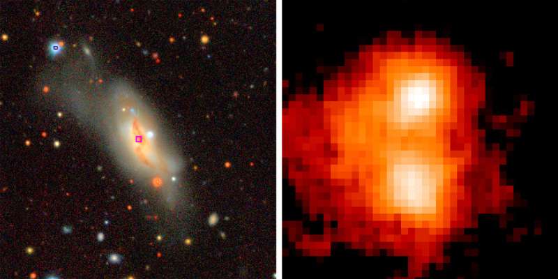 Sepasang lubang hitam supermasif yang paling dekat dengan tabrakan yang pernah terlihat