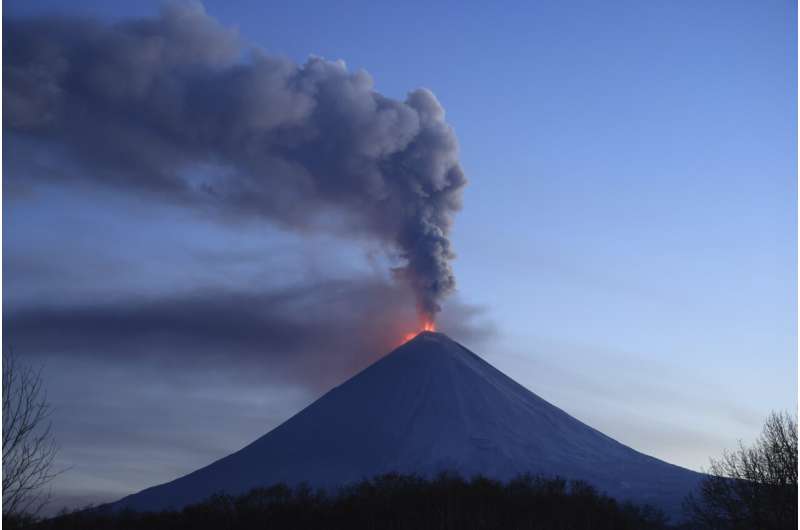 Eruption of Eurasia's tallest active volcano sends ash columns above a