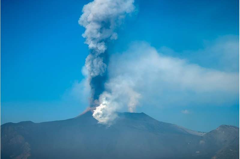 Etna, pictured in 2021, is the tallest active volcano in Europe and has erupted frequently in the past 500,000 years