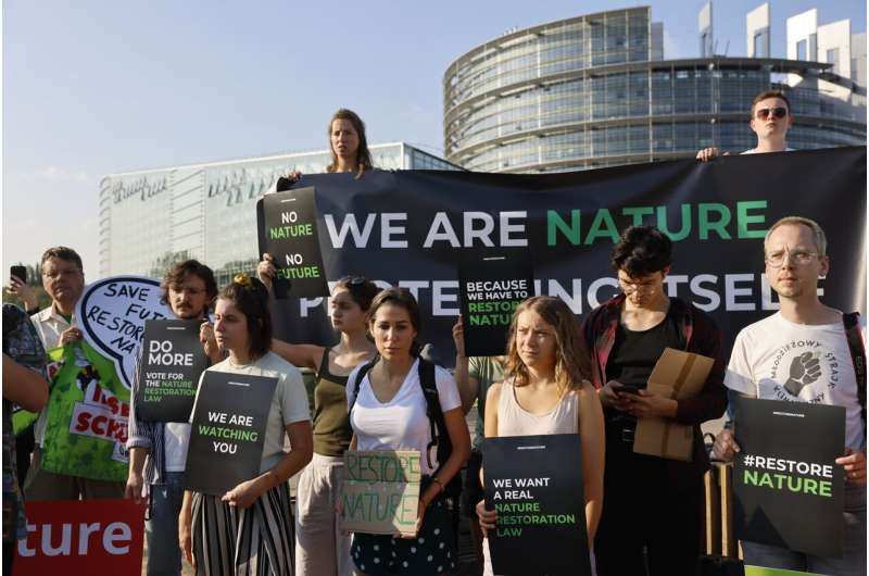 European Union lawmakers back a major plan to protect nature and fight climate change
