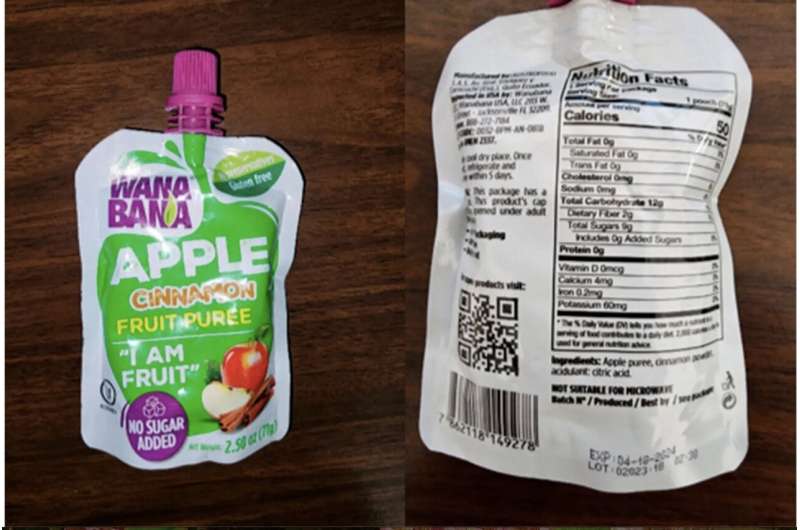 FDA warns WananBana fruit puree pouches may contain lead
