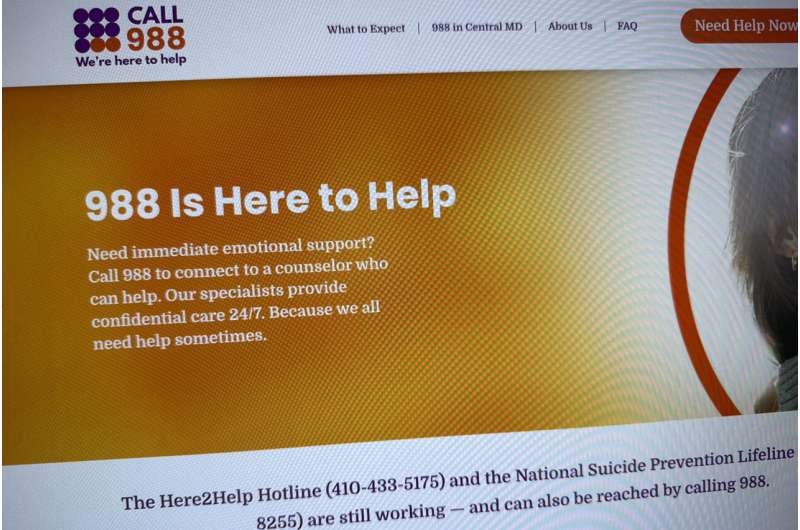 Fed says cyberattack caused suicide helpline outage