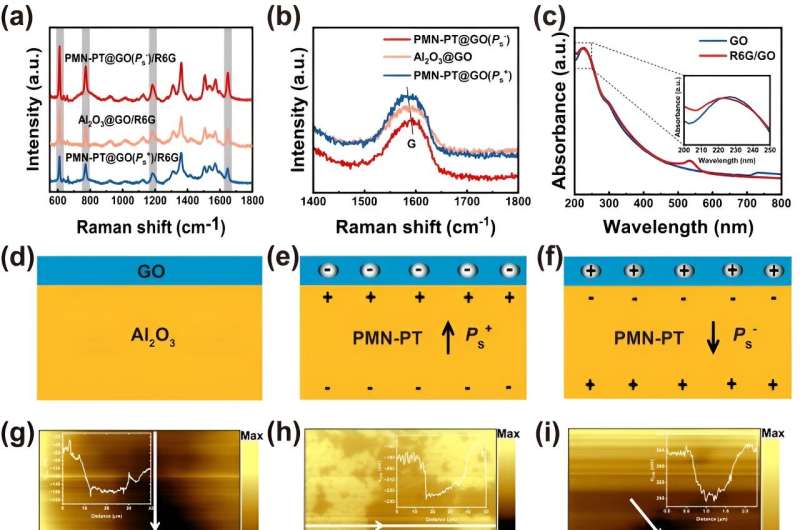 Ferroelectrically modulate the Fermi level of graphene oxide to enhance SERS response